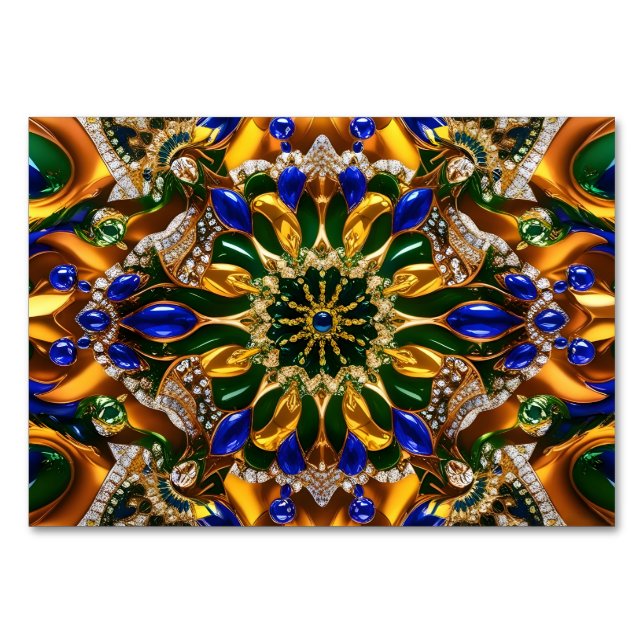 Carte de table spéciale avec couleurs Brésil (Devant)