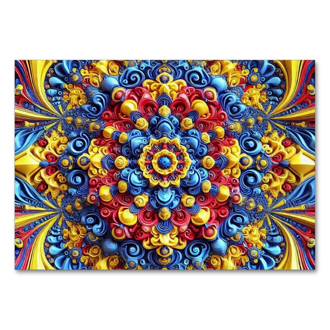 Carte de table spéciale avec couleurs roumaines (Devant)