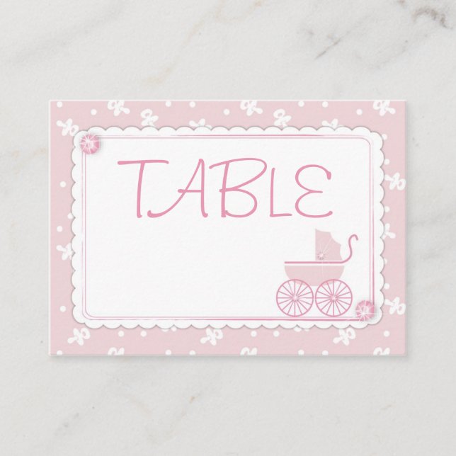 Carte de table Sweet One Girl Mini plat (Devant)