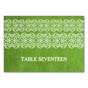 Carte de table verte moderne de Bohême