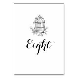 Carte de tableau Classic Birdcage Noms / Numéros