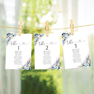Carte de tableau de bord de table florale Boho ble