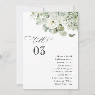 Carte de tableau de bord de table verte Dusty Sage