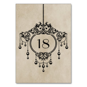 Carte de tableau du chandelier Vintage beige
