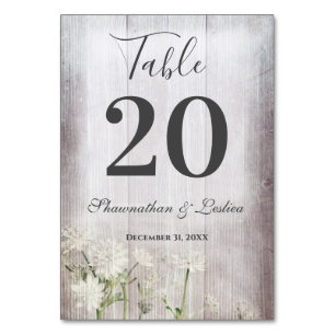 Carte de tableau florale d'impression gris-rustiqu