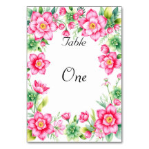 Carte de tableau rose