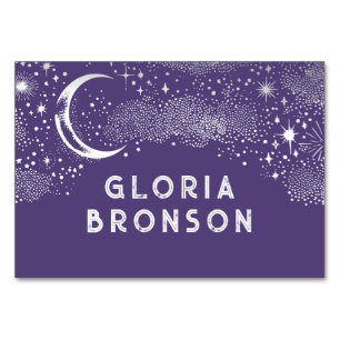 Carte de tableau Starry Nigh Moon individuels Nom