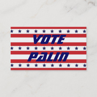 Carte de taille d'affaires de Palin de vote