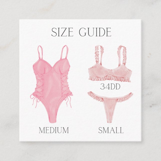 Carte de taille du boîtier pour invitation à la do (Devant)