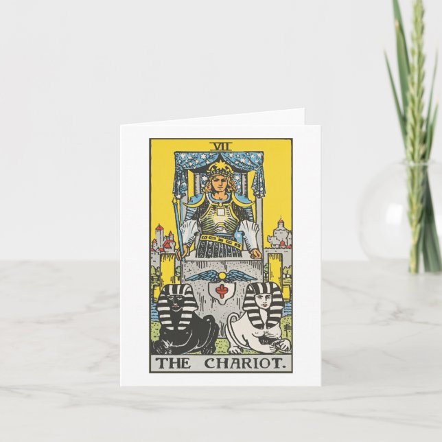 Carte de tarot Chariot - Rider Waite Smith tarot (Devant)
