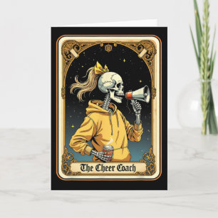 Carte de tarot d'entraîneur de cheer Coach squelet