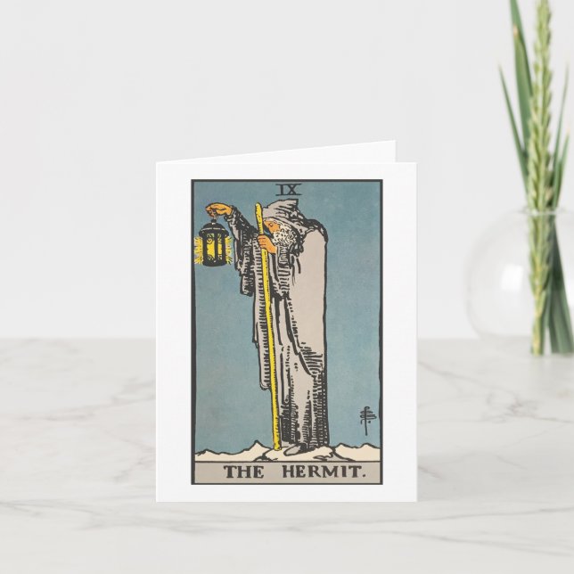 Carte de tarot Hermit - Rider Waite Smith tarot (Devant)