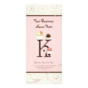 Carte de taux d'affaires - Lettre K Monogramme Des