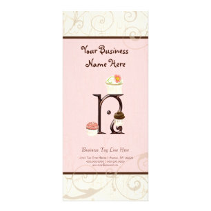 Carte de taux d'affaires - Lettre N Monogramme Des