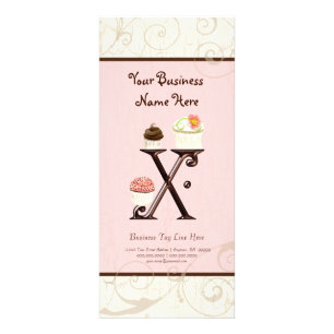 Carte de taux d'affaires - Lettre X Monogramme Des