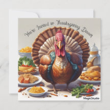 Carte de téléchargement de dîner de Thanksgiving p