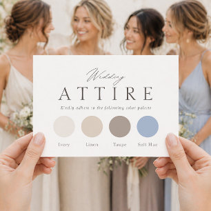 Carte de tenue de mariage élégante Code vestimen
