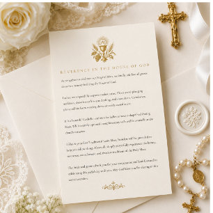 Carte de tenue de soirée pour mariage catholique t