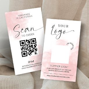 Carte de testeur de parfum de bougie Blush Pink Aq
