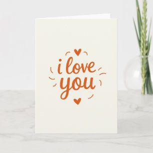 Carte de texte scripté 'Je t'aime'