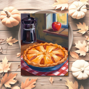Carte de Thanksgiving aquarelle tarte à la citroui