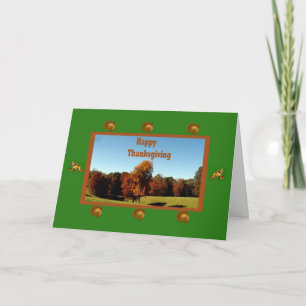 Carte de thanksgiving avec le thème rural du