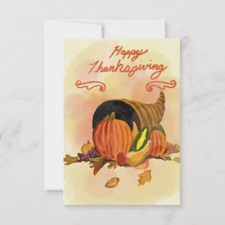 Carte de Thanksgiving Corne d'Abondance