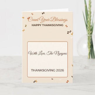 Carte de Thanksgiving Count Your Blessings feuille