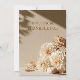 Carte de Thanksgiving Dahlia Neutre Remerciements