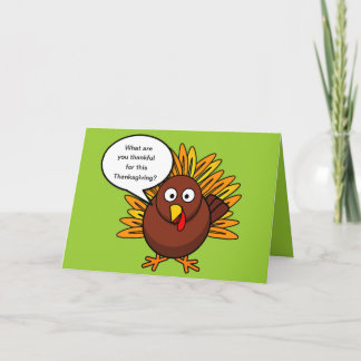 Carte de Thanksgiving de Turquie inquisante