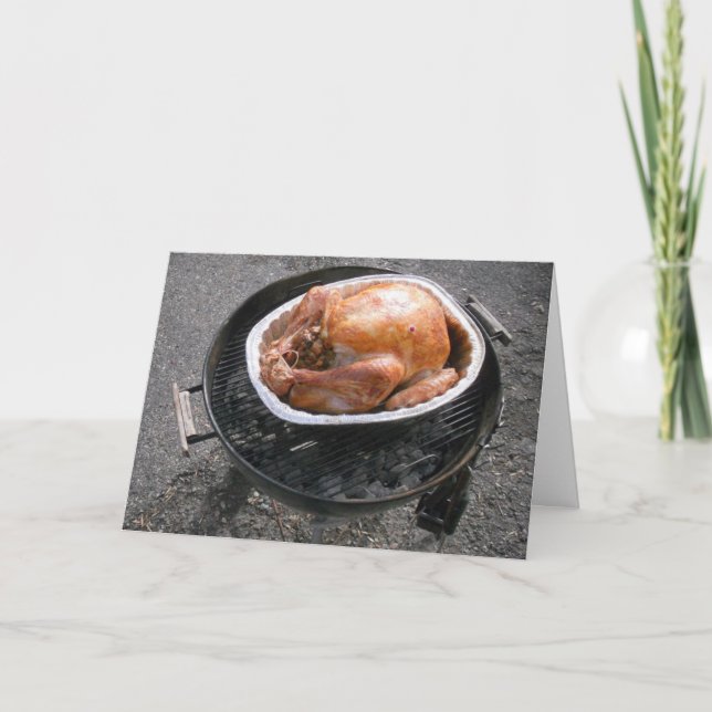 Carte de Thanksgiving "Dinde Grillée" (Devant)