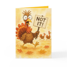 Carte de Thanksgiving drôle – Dinde en difficulté
