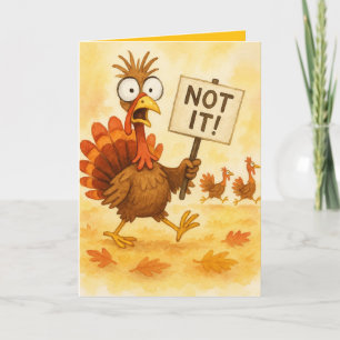 Carte de Thanksgiving drôle – Dinde en difficulté
