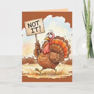Carte de Thanksgiving drôle – Dinde en difficulté