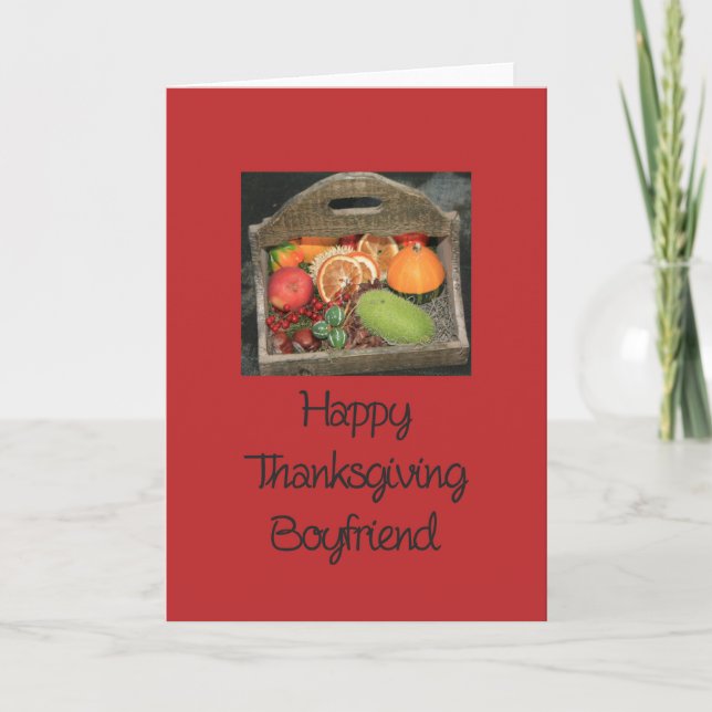 Carte de Thanksgiving pour copain (Devant)