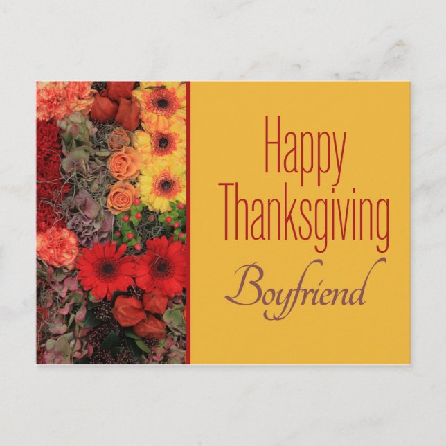 Carte de Thanksgiving pour copain (Devant)