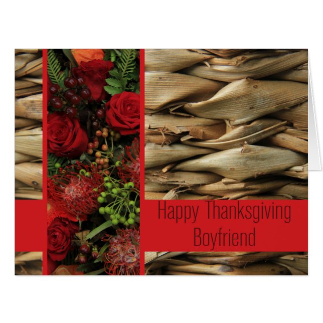 Carte de Thanksgiving pour copain (Devant horizontal)