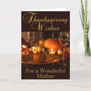 Carte de thanksgiving pour la mère