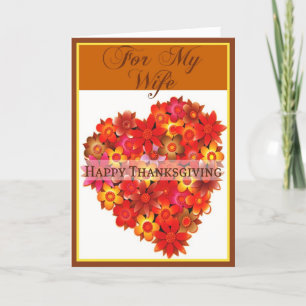 Carte de thanksgiving pour l'épouse