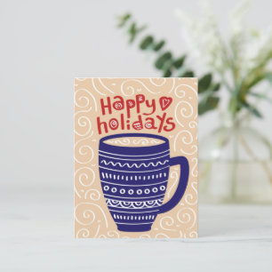 Carte de thé de Joyeux Noël