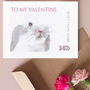 Carte de timbre de la lettre d'amour de la Saint V