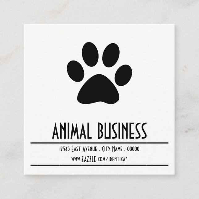 carte de timbre de patte d'animal familier (Devant)