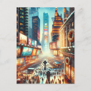 Carte de Times Square Hiver. Noël