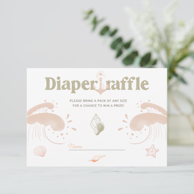 Carte de tirage au sort de couche pour bébé sur pl (Debout devant)