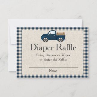 Carte de tirage au sort de couche pour camion bleu