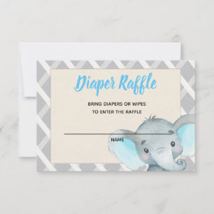 Carte de tirage au sort de couche pour éléphant ga