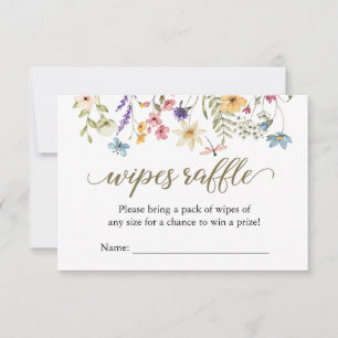 Carte de tirage au sort de lingettes Wildflower Ba