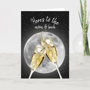 Carte de toast Champagne pour l'anniversaire de la