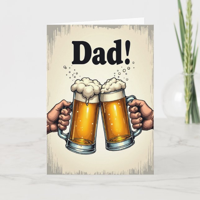 Carte de toast sincère pour papa (Devant)