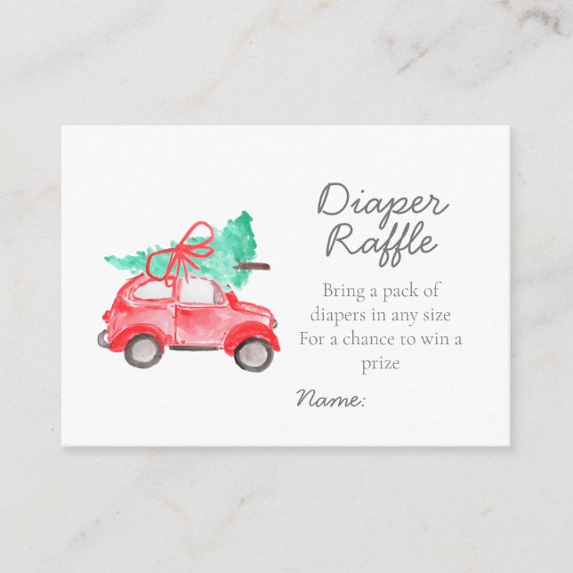 Carte de tombola de la couche de Noël (Devant)